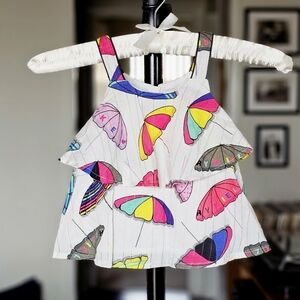 Sonia Rykiel Parasol Printed‎ Girls Ruffled Poplin Top